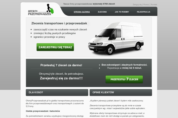 ofertyprzeprowadzek.pl site used Przeprowadzki