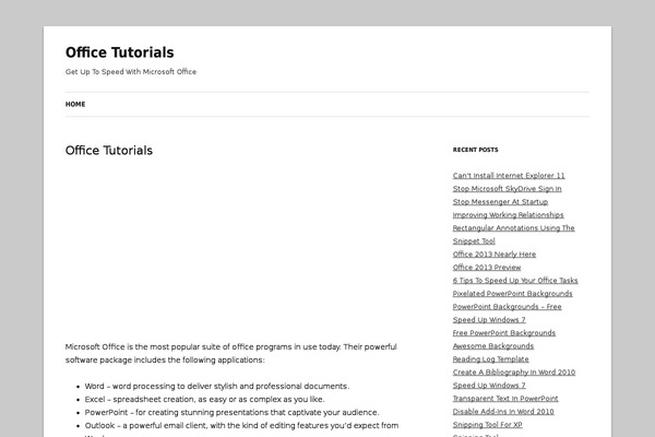 Twenty Twelve theme site design template sample