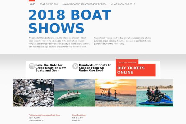 officialboatshows.com site used Event Manager