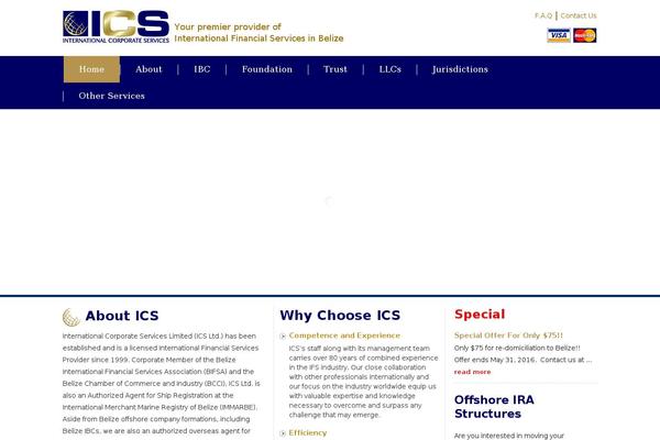 Ics theme site design template sample