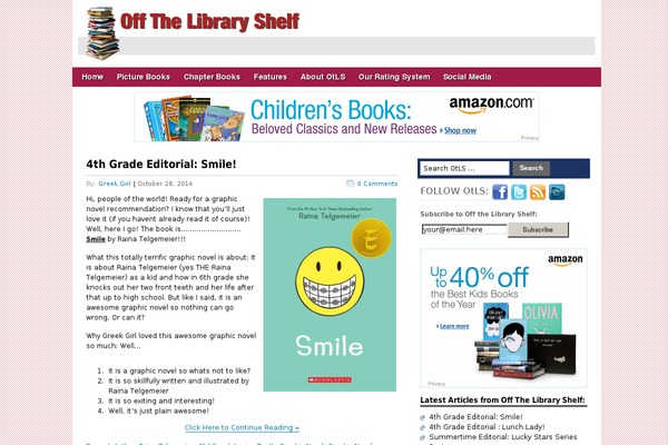 offthelibraryshelf.com site used 2_column