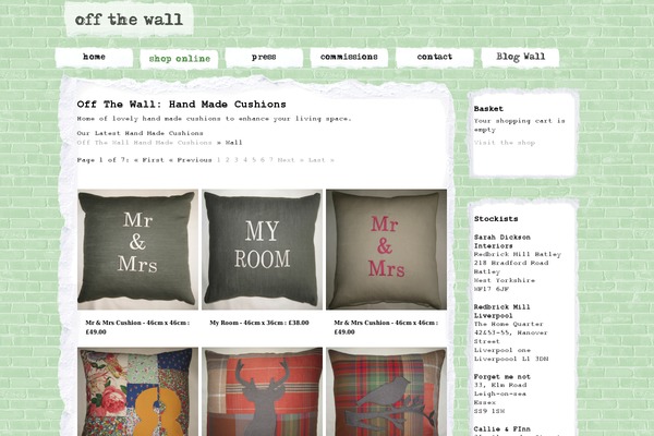 offthewall-cushions.co.uk site used The-shopping