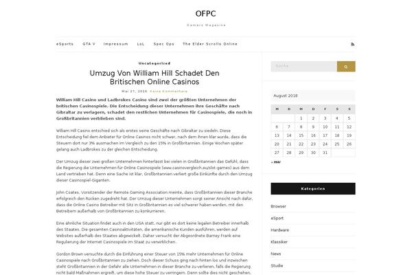 Olsen Light theme site design template sample