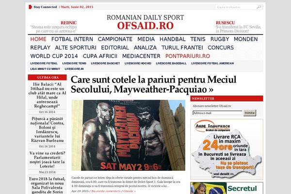 ofsaid.ro site used WP Newspaper