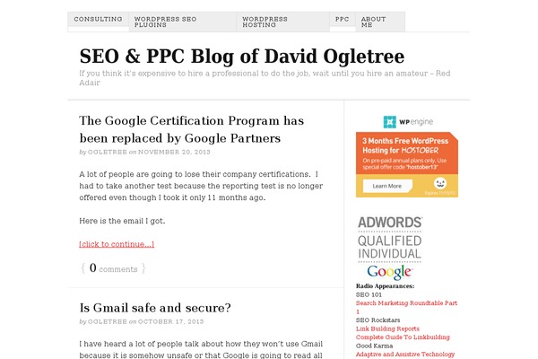 WordPress website example screenshot