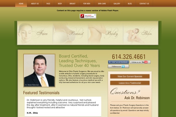 Ohio website example screenshot