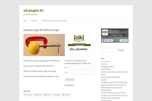 oik2012 theme websites examples