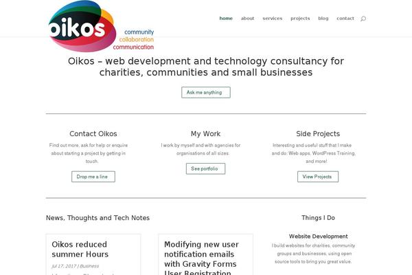 oikos theme websites examples