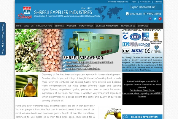 oilexpeller.biz site used Shreeji
