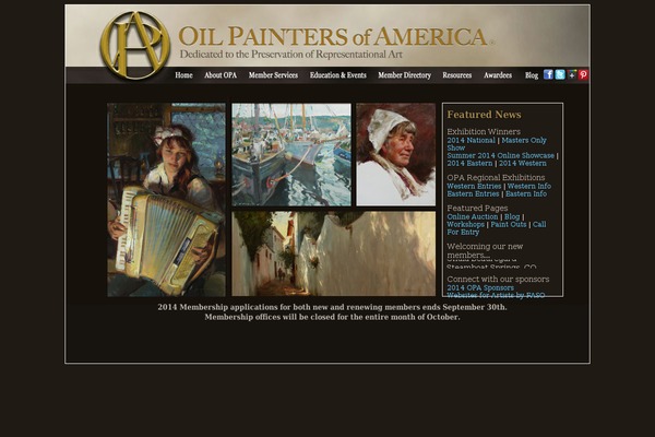 oilpaintersofamerica.com site used Opa