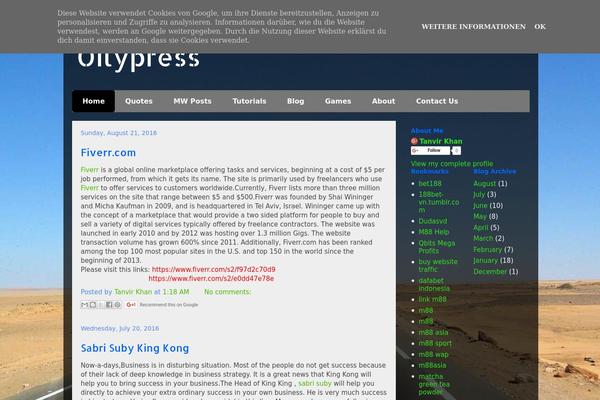 oilypress.com site used MorningTime Lite