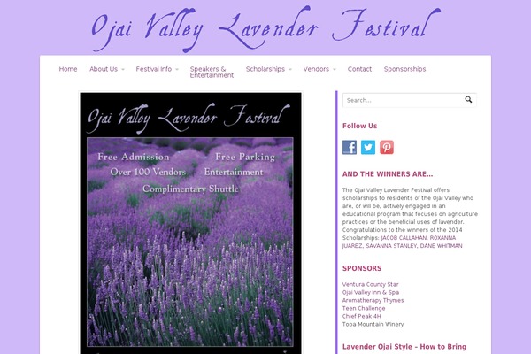 ojaivalleylavenderfestival.org site used Canvas