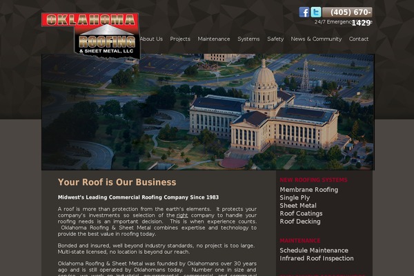 oklahomaroofing.com site used Okroofsite