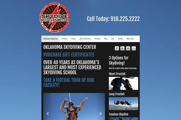 oklahomaskydiving.com site used Skydive-theme