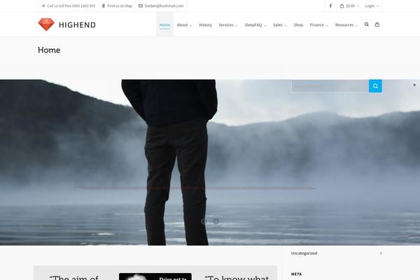 Highend theme site design template sample
