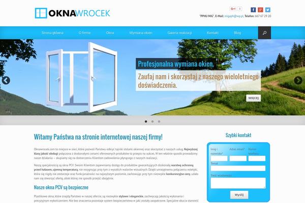 Vantage theme site design template sample