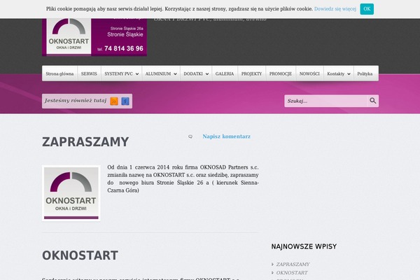 oknostart.pl site used Evolvepro