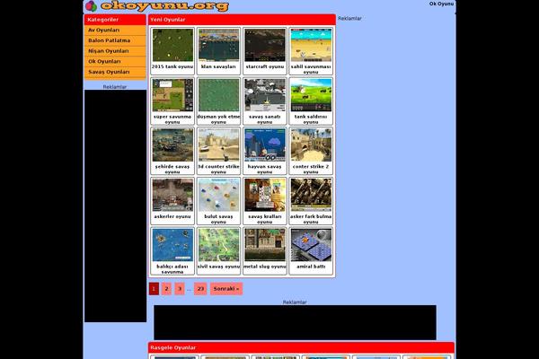 Oyun theme site design template sample