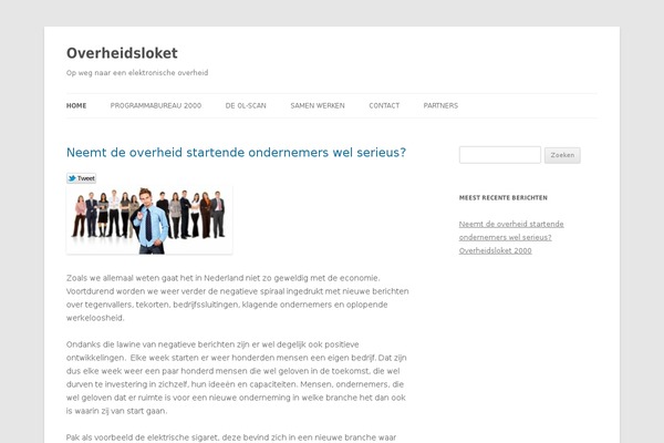 Twenty Twelve theme site design template sample