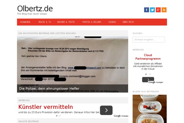 olbertz.de site used Harmoni-set