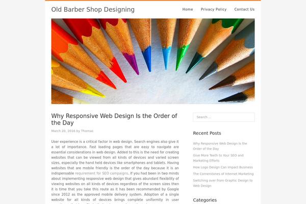 Barbershop theme site design template sample