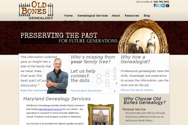 oldbonesgenealogy.com site used Old-bones-genealogy