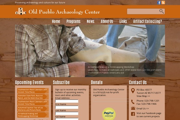 oldpueblo.org site used Opa