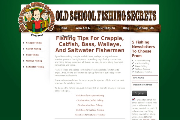 oldschoolfishingsecrets.com site used Oldfishing