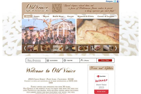 oldvenicerestaurant.com site used Photoworks3