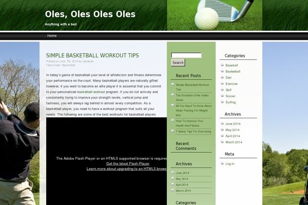 THATgolf Theme theme site design template sample