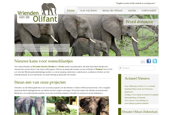 olifanten.org site used Elephant