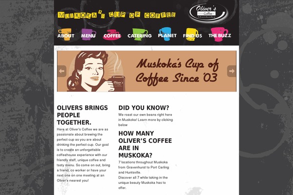 oliverscoffee.ca site used Olivers