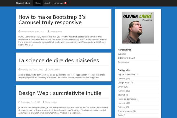 olivierlabbe.com site used Simple Bootstrap