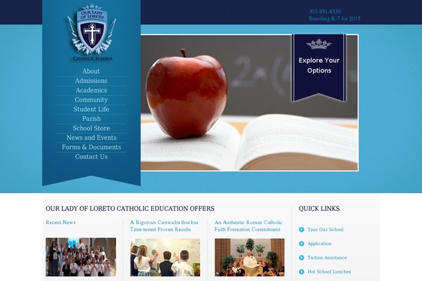 ololcatholicschool.org site used Ololtheme