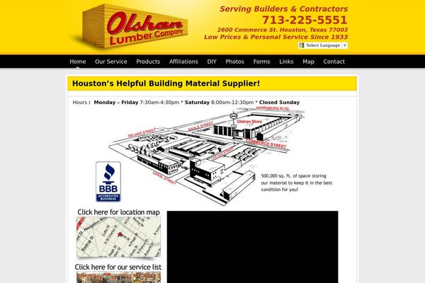 olshanlumber.com site used Olshan-lumber
