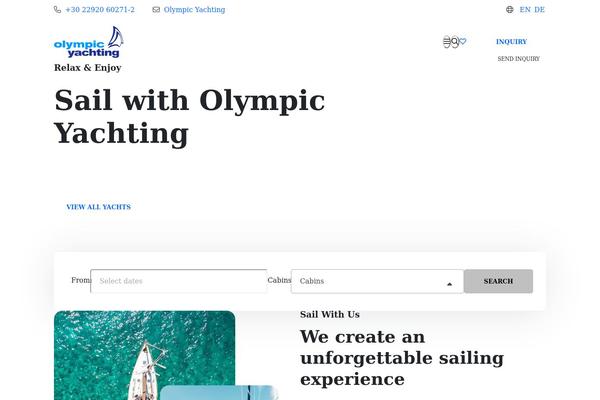 olympicyachting.gr site used Pe-services