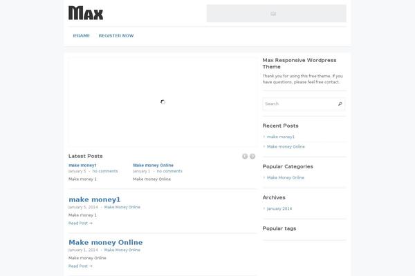 Max Magazine theme site design template sample