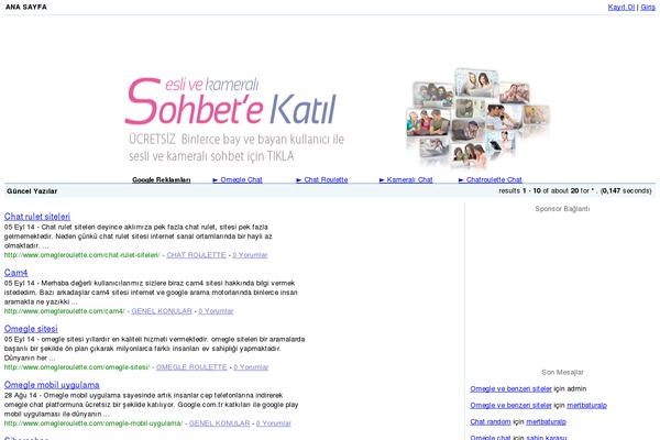 Sohbet theme site design template sample
