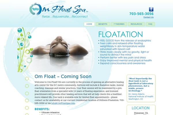 omfloatspa.com site used Float