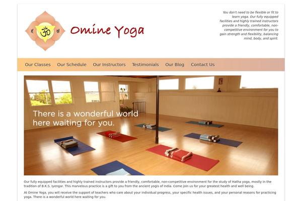 omineyoga.com site used The Bootstrap
