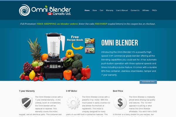 omniblender.ca site used Eshop