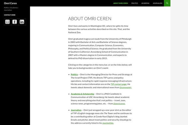 Twenty Fourteen theme site design template sample