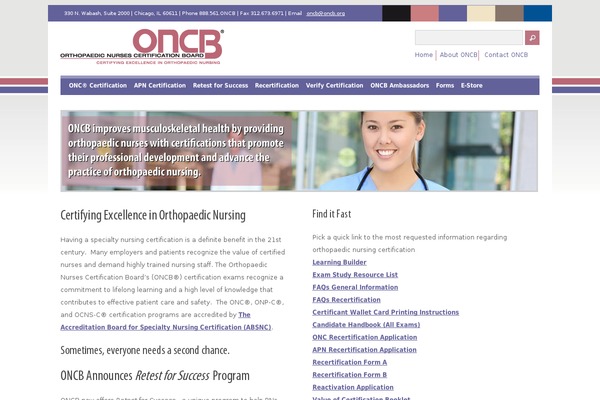 oncb.org site used Conference
