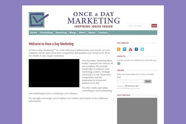 onceadaymarketing.com site used Wp-clearvideo105