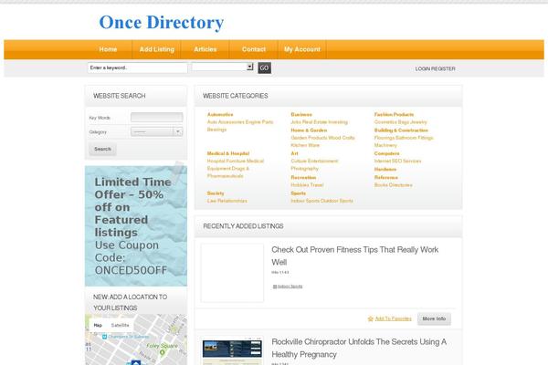 Directorypress theme site design template sample