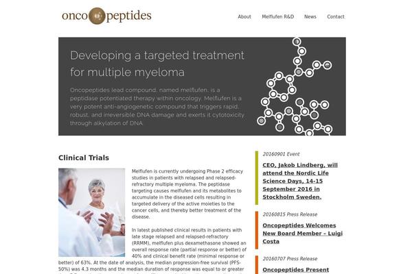 oncopeptides.se site used Oncopept_v2