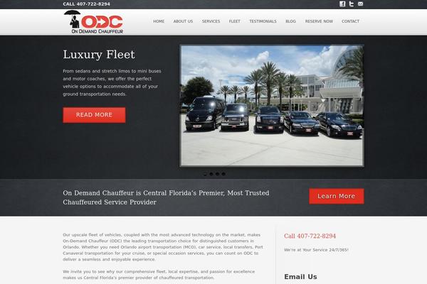 Chauffeur theme site design template sample