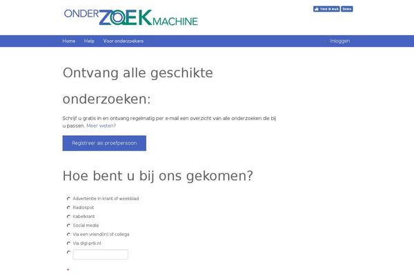 onderzoekmachine.nl site used Basis-template
