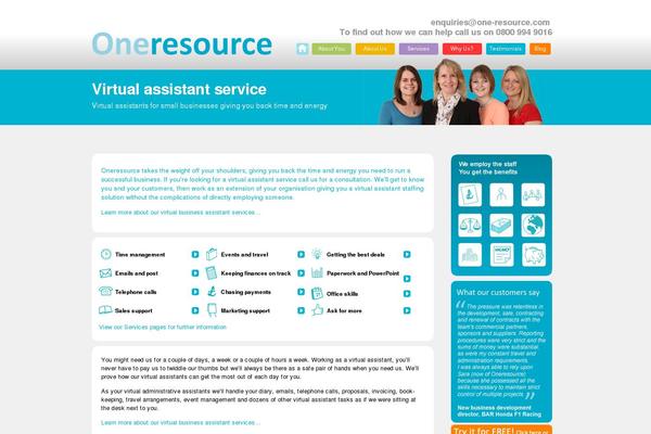 one-resource.com site used Oneresource-theme