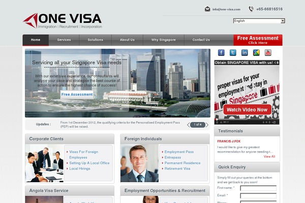 one-visa.com site used Visa